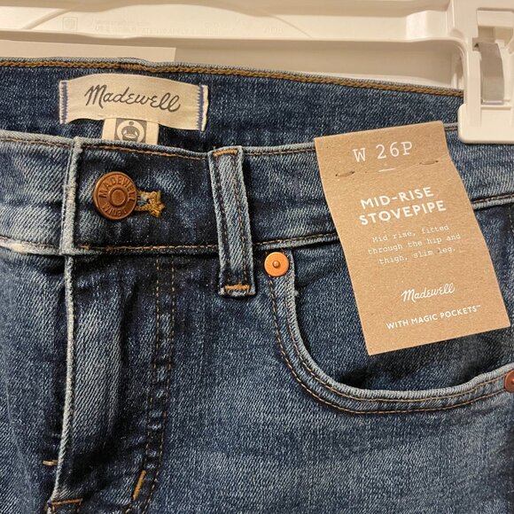 Madewell Stovepipe Jeans in Deming Wash NWT - Picture 2 of 4